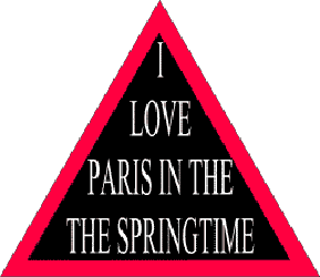 Image of 'Paris in the the spring' sign